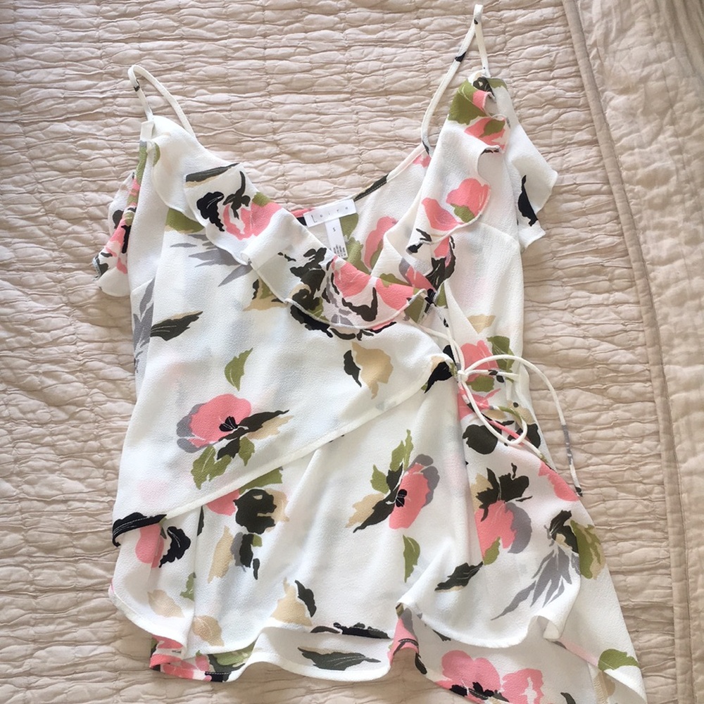 Leith ruffle wrap tank!
